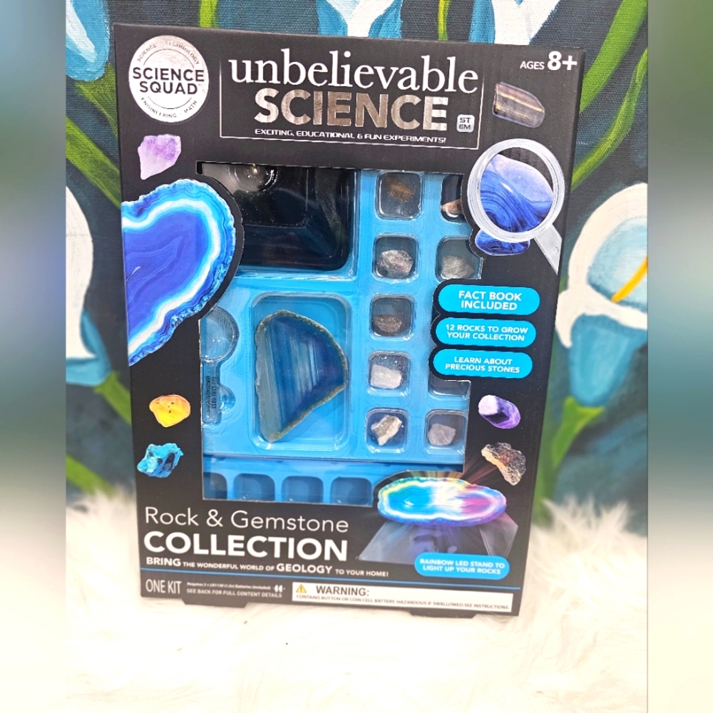 Science Squad Unbelievable Science Rock & Gemstone Collection STEM Blue